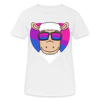 Bisexuell Schaf Geschenk - Frauen T-Shirt atmungsaktiv - Weiß - Vorne - AI Model Female 172 dark (172cm)