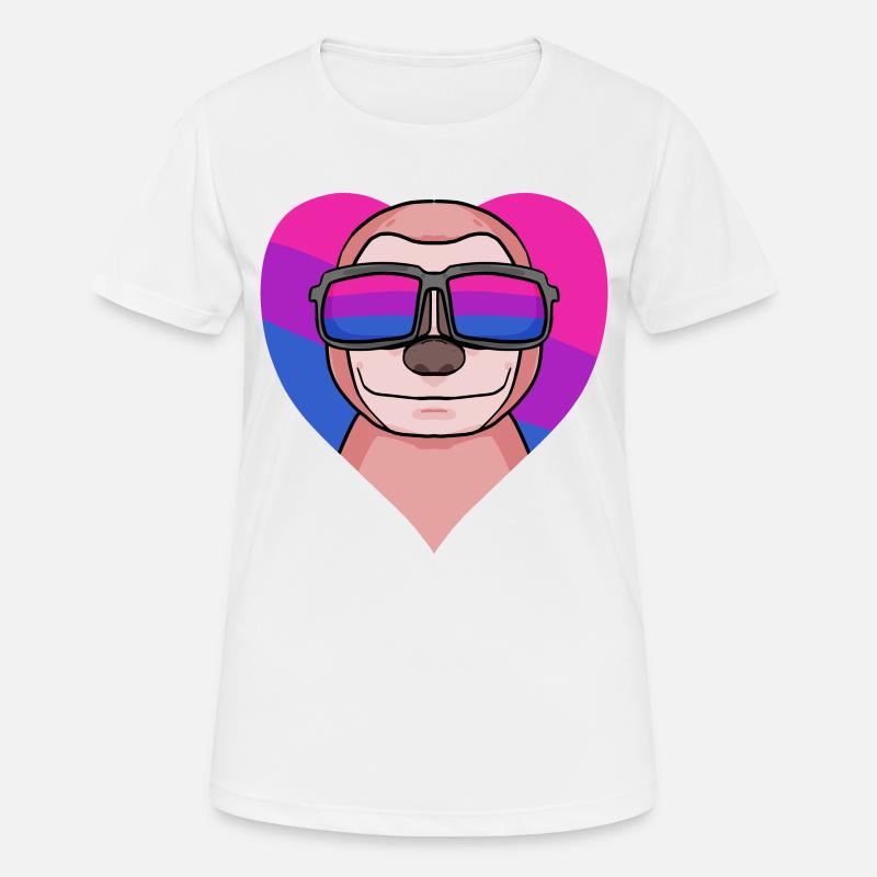 Bisexual Sloth Gift - Women's Breathable T-Shirt - white