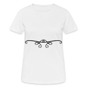 ornamente linie - Frauen T-Shirt atmungsaktiv - Weiß - Vorne - AI Model Female 172 dark (172cm)
