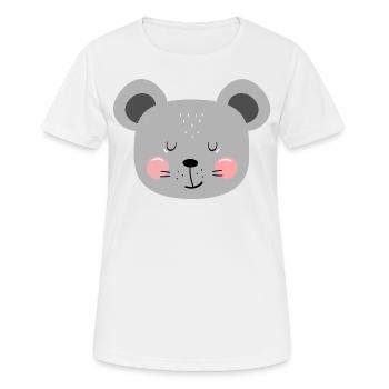 Conception mignonne d'enfants de souris grise - T-shirt respirant Femme - blanc - Devant - AI Model Female 172 dark (172cm)
