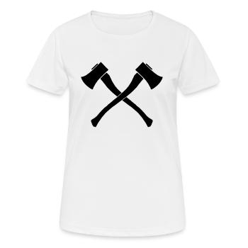 Äxte Förster Baum Holtfäller Axt Holz fällen - Frauen T-Shirt atmungsaktiv - Weiß - Vorne - AI Model Female 172 dark (172cm)