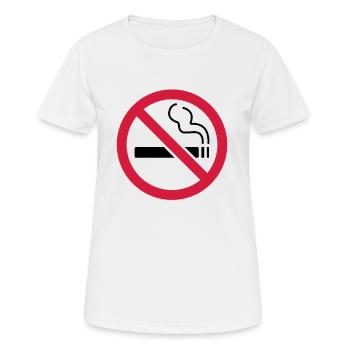 No smoking - smoking prohibited - Women's Breathable T-Shirt - white - Front - AI Model Female 172 dark (172cm)