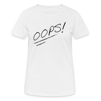 Oops! - Women's Breathable T-Shirt - white - Front - AI Model Female 172 dark (172cm)