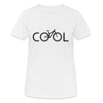 Cool Fahrrad Bike - Frauen T-Shirt atmungsaktiv - Weiß - Vorne - AI Model Female 172 dark (172cm)