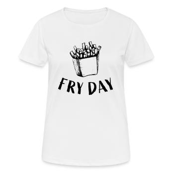 Fry day - Friday fries - Women's Breathable T-Shirt - white - Front - AI Model Female 172 dark (172cm)