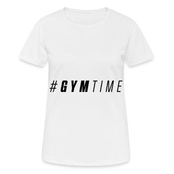 Gym time motivation fitness - Women's Breathable T-Shirt - white - Front - AI Model Female 172 dark (172cm)