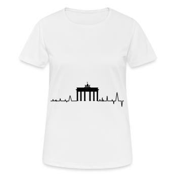 Heartbeat Brandenburg Gate Berlin - Women's Breathable T-Shirt - white - Front - AI Model Female 172 dark (172cm)
