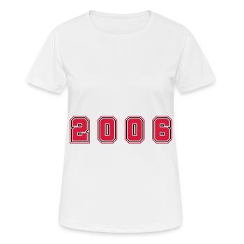 2006 Year Number - Women's Breathable T-Shirt - white - Front - AI Model Female 172 dark (172cm)