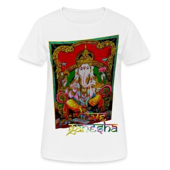 AMOUR GANESHA - T-shirt respirant Femme - blanc - Devant - AI Model Female 172 dark (172cm)