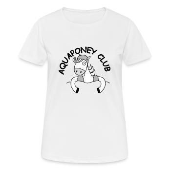 Aquaponey club - T-shirt respirant Femme - blanc - Devant - AI Model Female 172 dark (172cm)