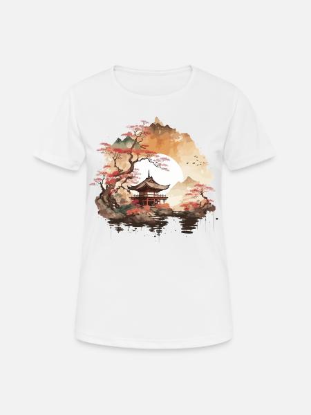 Chinesischer Tempel - Frauen T-Shirt atmungsaktiv - Weiß