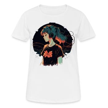 Fille - T-shirt respirant Femme - blanc - Devant - AI Model Female 172 dark (172cm)