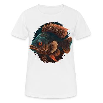 Illustration de poissons d’eau profonde - T-shirt respirant Femme - blanc - Devant - AI Model Female 172 dark (172cm)