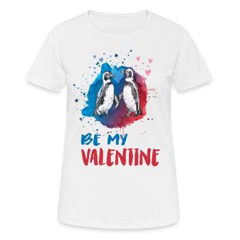 Be my Valentine Pinguine - Frauen T-Shirt atmungsaktiv - Weiß - Vorne - AI Model Female 172 dark (172cm)