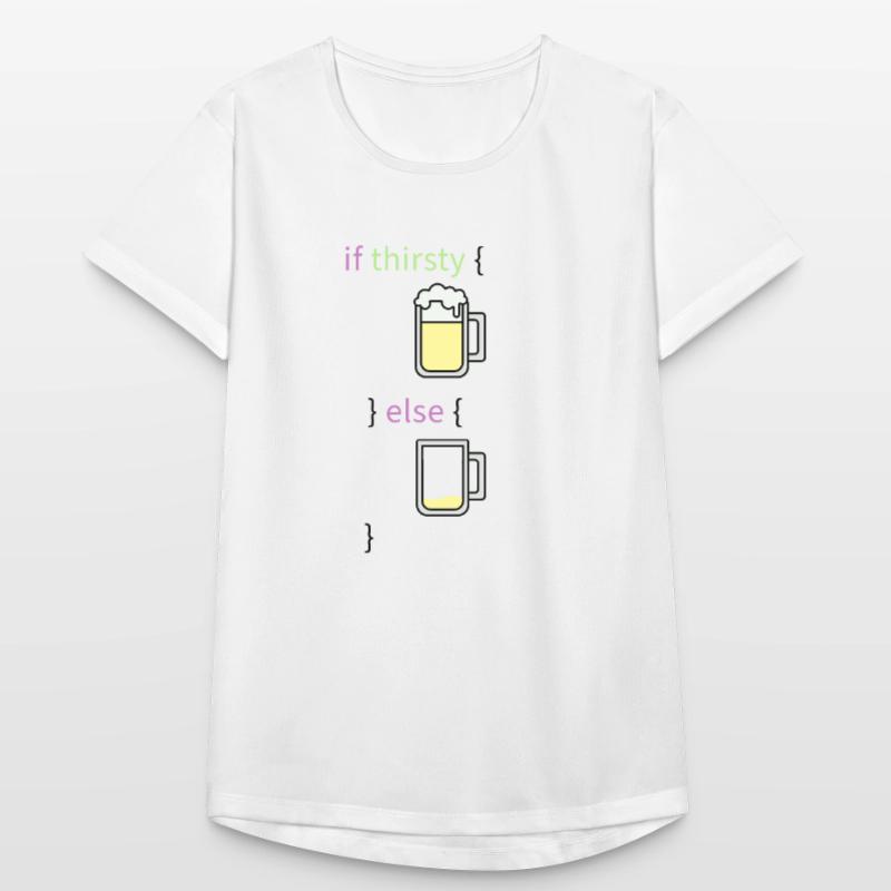 Programmiersprache Coder Coding Bier Programmierer Frauen T-Shirt atmungsaktiv