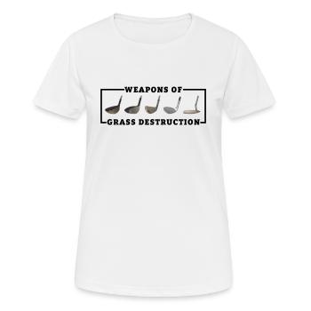 Golfschläger Golf Golfer - Frauen T-Shirt atmungsaktiv - Weiß - Vorne - AI Model Female 172 dark (172cm)