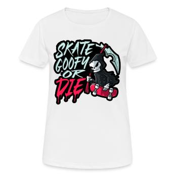 Skater Goofy Sensemann Skateboard - T-shirt respirant Femme - blanc - Devant - AI Model Female 172 dark (172cm)