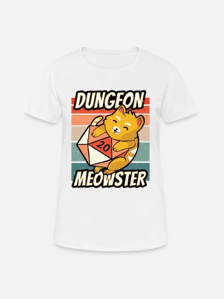 Dungeon Meowster Shirt pour RPG Gamer - T-shirt respirant Femme - blanc