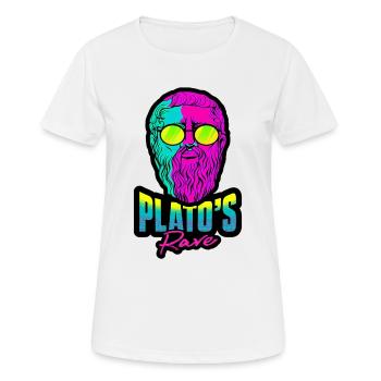 Philosophie Platon Philosophie Student Raver - Frauen T-Shirt atmungsaktiv - Weiß - Vorne - AI Model Female 172 dark (172cm)