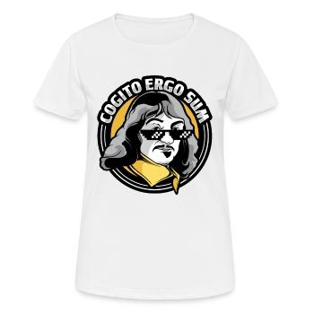 Philosophie Descartes Philosophie Student - Frauen T-Shirt atmungsaktiv - Weiß - Vorne - AI Model Female 172 dark (172cm)
