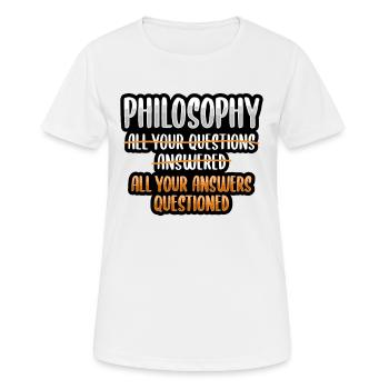 Philosophie shirt für Philosophie Student - Frauen T-Shirt atmungsaktiv - Weiß - Vorne - AI Model Female 172 dark (172cm)