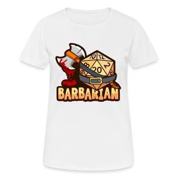 Fantasy Rollenspiel RPG Shirt für Barbar RPG Gamer - Frauen T-Shirt atmungsaktiv - Weiß - Vorne - AI Model Female 172 dark (172cm)