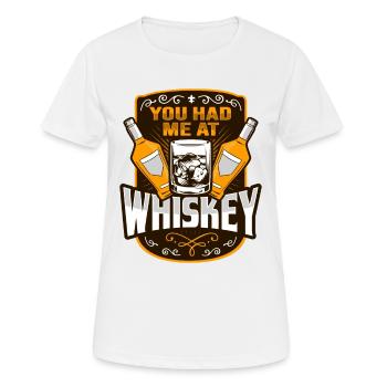 Chemise de whisky pour un buveur de whisky - T-shirt respirant Femme - blanc - Devant - AI Model Female 172 dark (172cm)