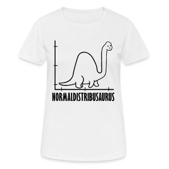 Dinosaurier Mathe Pythagoras Mathematiker - Frauen T-Shirt atmungsaktiv - Weiß - Vorne - AI Model Female 172 dark (172cm)