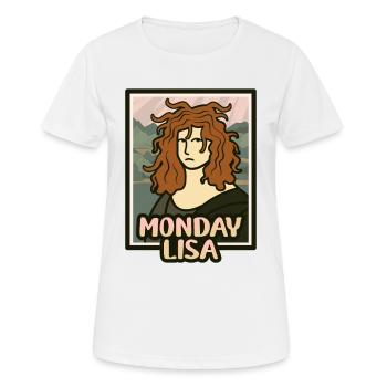 Léonard de Vinci Mona Lisa Da Vinci Art - T-shirt respirant Femme - blanc - Devant - AI Model Female 172 dark (172cm)