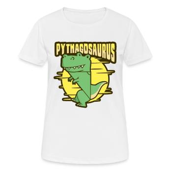 Dinosaurier Mathe Pythagoras Mathematiker - Frauen T-Shirt atmungsaktiv - Weiß - Vorne - AI Model Female 172 dark (172cm)