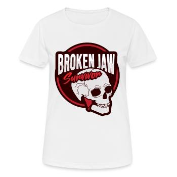 Mâchoire cassée - T-shirt respirant Femme - blanc - Devant - AI Model Female 172 dark (172cm)