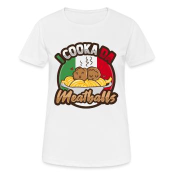 Italienische Frikadelle Italienische Küche - Frauen T-Shirt atmungsaktiv - Weiß - Vorne - AI Model Female 172 dark (172cm)