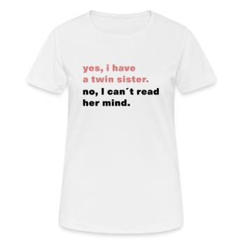 Matching outfit identical twin sister - Women's Breathable T-Shirt - white - Front - AI Model Female 172 dark (172cm)
