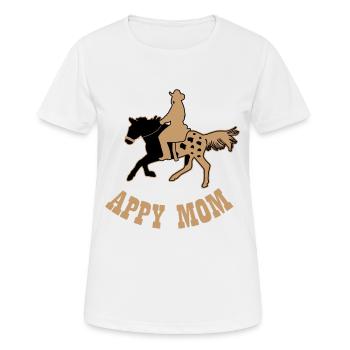 Appaloosa Pferd Mama Mutter - Frauen T-Shirt atmungsaktiv - Weiß - Vorne - AI Model Female 172 dark (172cm)