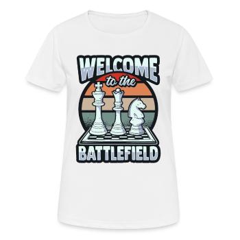 Schach Schachbrett Schachspieler - Frauen T-Shirt atmungsaktiv - Weiß - Vorne - AI Model Female 172 dark (172cm)