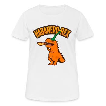 Habanero Chili Dinosaur Design - T-shirt respirant Femme - blanc - Devant - AI Model Female 172 dark (172cm)