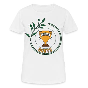 Dart Siegerin Darterin Darts Spielerin Sieg Darten - Frauen T-Shirt atmungsaktiv - Weiß - Vorne - AI Model Female 172 dark (172cm)