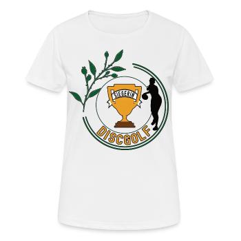 Discgolf Siegerin Discgolferin Spielerin Sieg - Frauen T-Shirt atmungsaktiv - Weiß - Vorne - AI Model Female 172 dark (172cm)