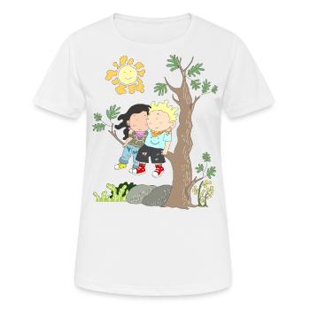 big love dear couple gift shirt - Women's Breathable T-Shirt - white - Front - AI Model Female 172 dark (172cm)
