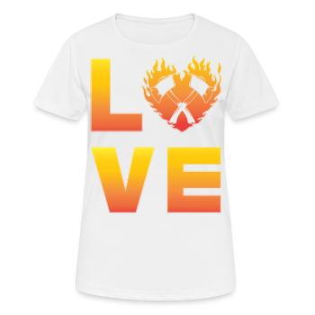 Axe throwing - Women's Breathable T-Shirt - white - Front - AI Model Female 172 dark (172cm)