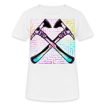 Axe throwing - Women's Breathable T-Shirt - white - Front - AI Model Female 172 dark (172cm)