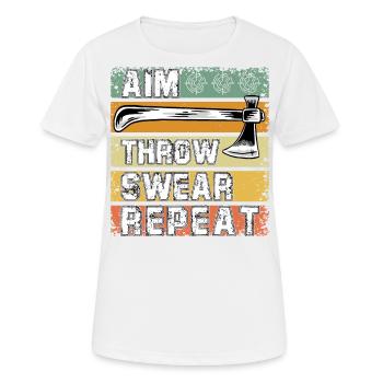 Viser lancer jurer Répéter - T-shirt respirant Femme - blanc - Devant - AI Model Female 172 dark (172cm)