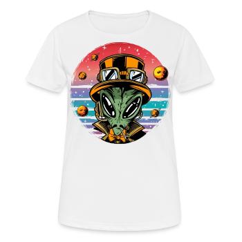 Alien - Frauen T-Shirt atmungsaktiv - Weiß - Vorne - AI Model Female 172 dark (172cm)