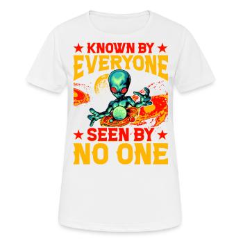 Connu de tous vu par personne - T-shirt respirant Femme - blanc - Devant - AI Model Female 172 dark (172cm)