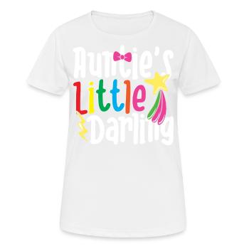 Auntie's Little Darling Buntes Kind Freizeit - Frauen T-Shirt atmungsaktiv - Weiß - Vorne - AI Model Female 172 dark (172cm)