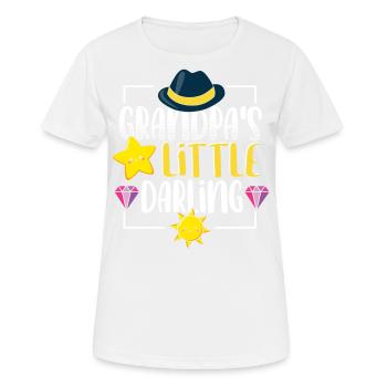 Grandpa's Little Darling Kiddie Sun Star Kinder - Frauen T-Shirt atmungsaktiv - Weiß - Vorne - AI Model Female 172 dark (172cm)