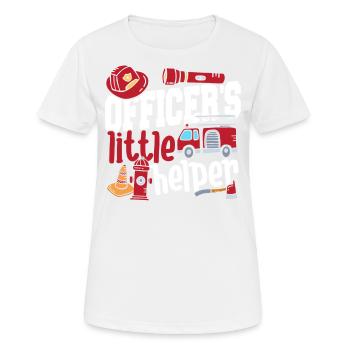 Officer's Little Helper Fire Engine - Women's Breathable T-Shirt - white - Front - AI Model Female 172 dark (172cm)