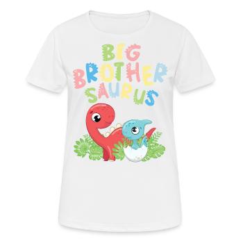 Big brother Saurus siblings Herbivore - Women's Breathable T-Shirt - white - Front - AI Model Female 172 dark (172cm)