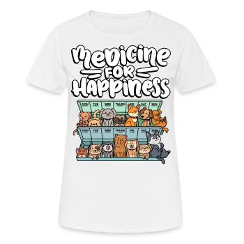 Ma pilule Happy Medicine Every Day - T-shirt respirant Femme - blanc - Devant - AI Model Female 172 dark (172cm)