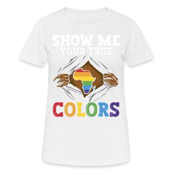 Not allowed in Nice Classes 9, 16; US, WHERE, EM, UK - Women's Breathable T-Shirt - white - Front - AI Model Female 172 dark (172cm)